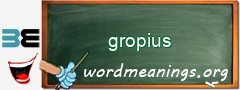 WordMeaning blackboard for gropius